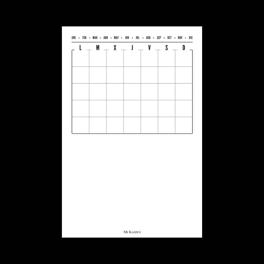 Zen Mensual Vertical - Mi Kaizen